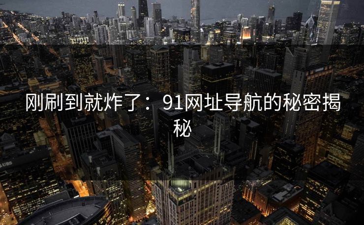 刚刷到就炸了：91网址导航的秘密揭秘