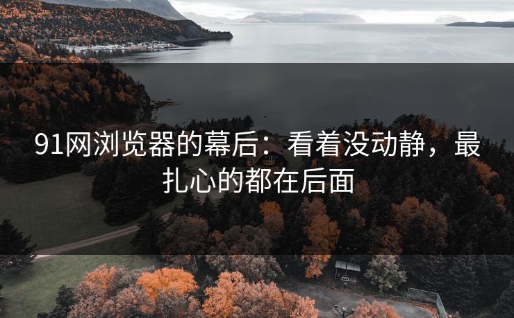 91网浏览器的幕后：看着没动静，最扎心的都在后面