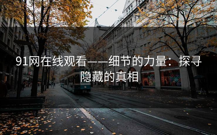 91网在线观看——细节的力量：探寻隐藏的真相