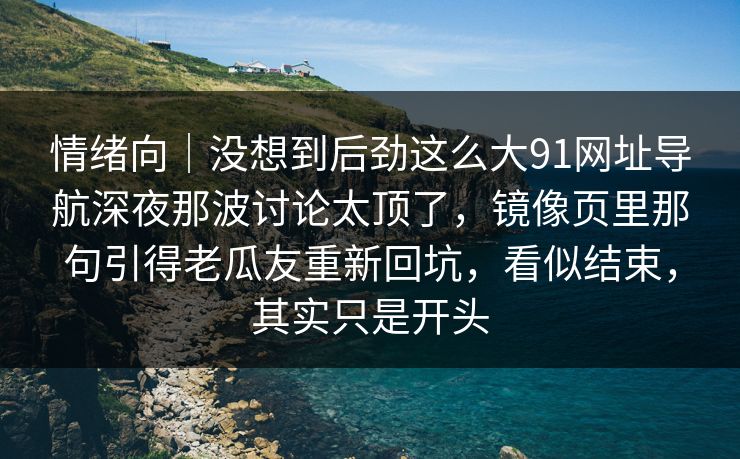 情绪向｜没想到后劲这么大91网址导航深夜那波讨论太顶了，镜像页里那句引得老瓜友重新回坑，看似结束，其实只是开头