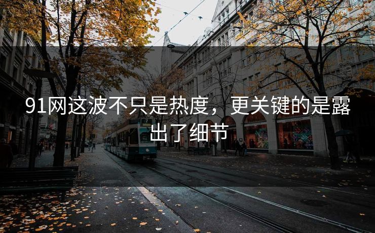 91网这波不只是热度，更关键的是露出了细节