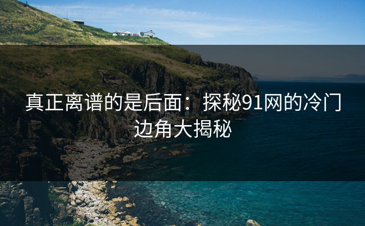 真正离谱的是后面：探秘91网的冷门边角大揭秘