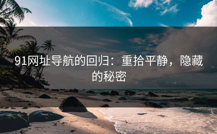 91网址导航的回归：重拾平静，隐藏的秘密